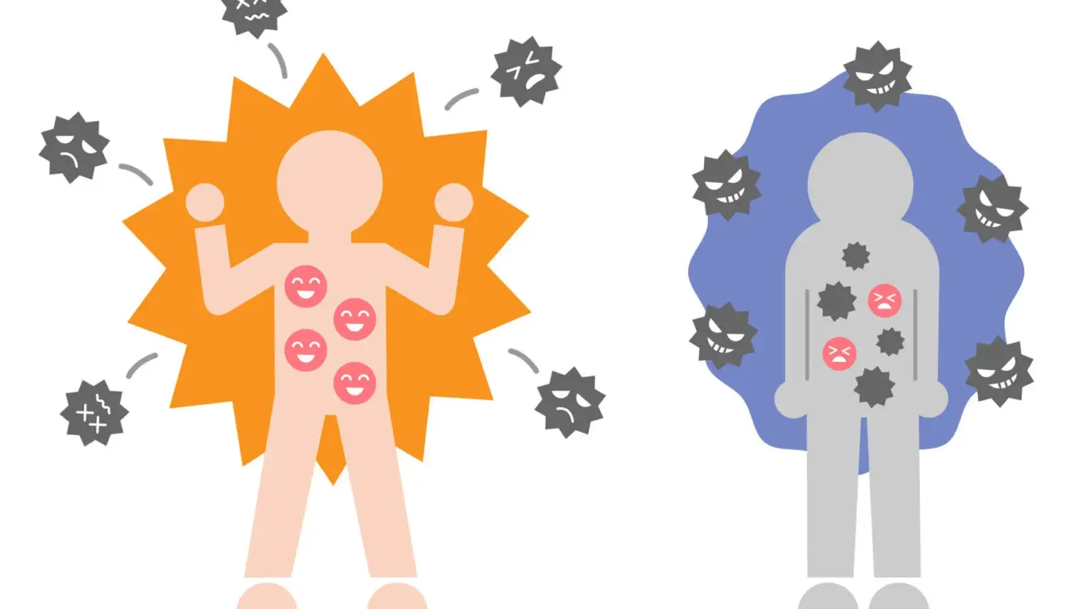 Comparatei sistem imunitar sanatos i sistem imunitar compromis